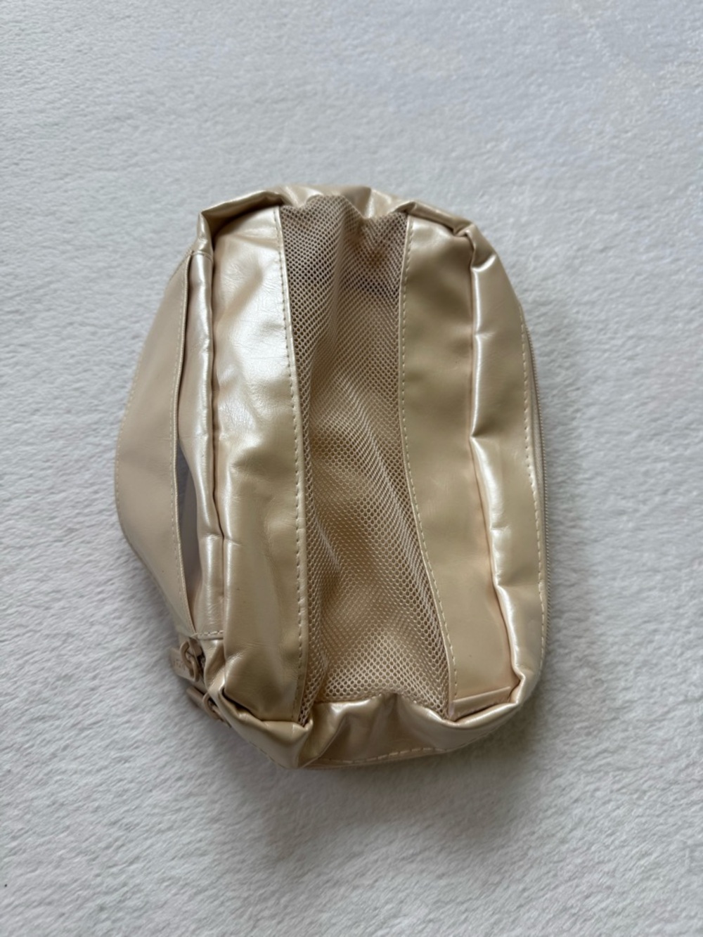 Women's gold Cosmetic Pouch - Sleek Travel Makeup Bag